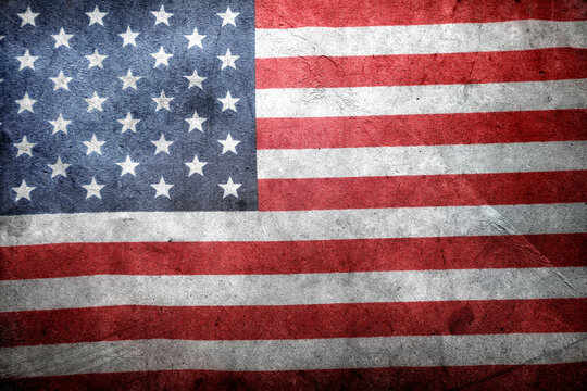 Grunge retro American flag