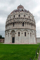 The Pisa Baptistry at the Piazza dei Miracoli in Pisa