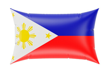 Pillow with Filipino flag. 3D rendering