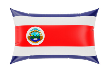 Pillow with Costa Rican flag. 3D rendering