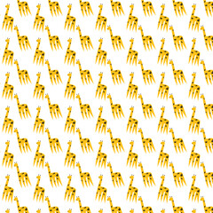 Children's pattern of giraffe
 on a white background.