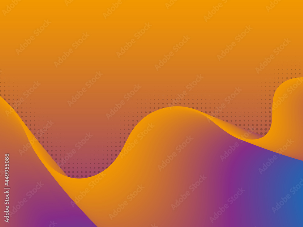 Poster dynamic 3d background with wave. colorful vector illustration.