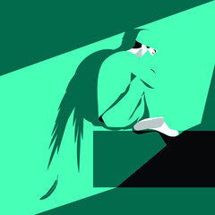 For Global Health - Coronavirus - COVID-19 - Pandemic - doctor or nurse with angel wings