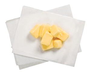 Kitchen table with  cook ingredients.