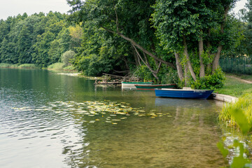 Łódki na jeziorze Barlineckim - Barlinek - Polska 