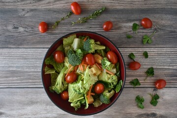 salad with vegetables