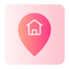 location home flat gradient icon