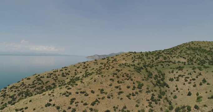 An aerial view to lake Sevan