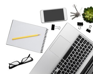 Top view workspace mockup.