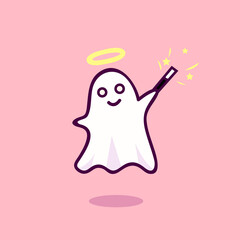Ghost halloween cute vector design