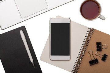 Top view workspace mockup.