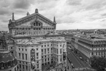 Aerial View Of Palais Garnier in Paris