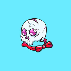 Skull head cute simple design