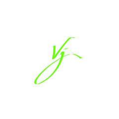 Vj handwritten logo for identity