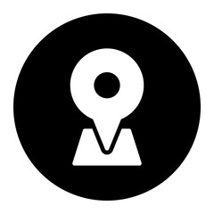 pin map circular glyph icon