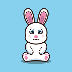 vector illustration of cute bunny 
