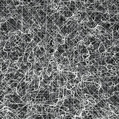 White chaotic lines background. Hand drawn lines. Tangled chaotic pattern. Vector illustration.