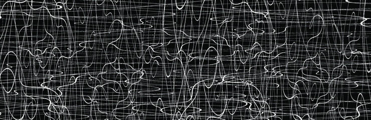 White chaotic lines background. Hand drawn lines. Tangled chaotic pattern. Vector illustration.