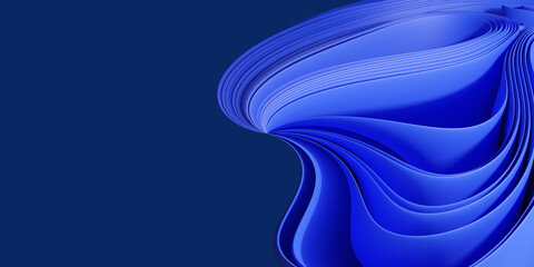 abstract curvy structure in blue © miug
