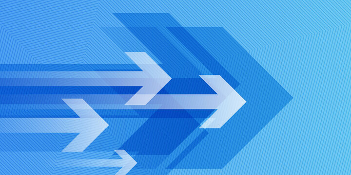 Arrow graphics. Blue background. Design element.