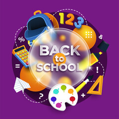 Colorful Back to School Illustration