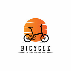 Bike Logo Icon Vector, vehicle for sports, racing, casual, downhill, retro template