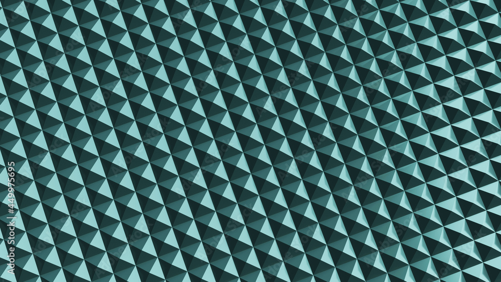 Aufkleber 3d rendering abstract background green geometric texture square pattern