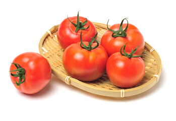 fresh tomato isolated on white background
