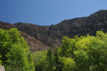 Fototapeta na wymiar glenwood canyon rest area interstate 70 colorado
