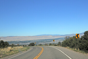 colorado national monument wide view from the road