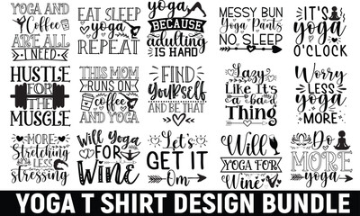 yoga t shirt design bundle 