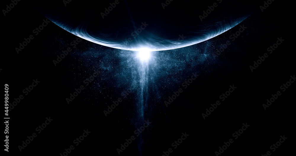 Aufkleber Image of outer space. . Mixed media