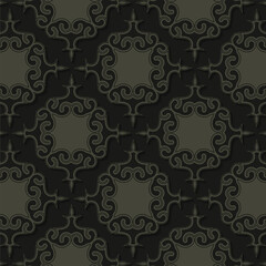 dark ethnic seamless pattern template