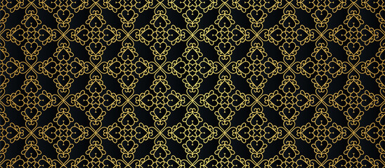 luxury dark seamless pattern background