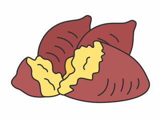 焼き芋のイラスト