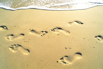 footprints in the sand