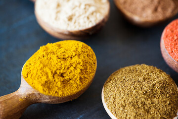 Closeup of mixed spice powder