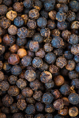 Closeup of black pepper texture