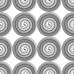 Fototapeta na wymiar Abstract spirals texture. Seamless graphic pattern. Isolated black and white texture. Seamless background for craft, collage, prints.