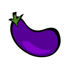 AUBERGINE PURPLE GREEN LEGUME FOOD 