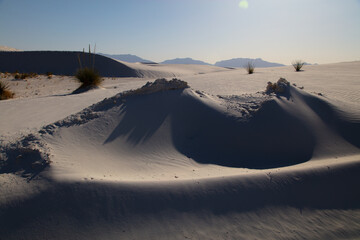 Fototapeta na wymiar White Sands Dunes National Park in New Mexico