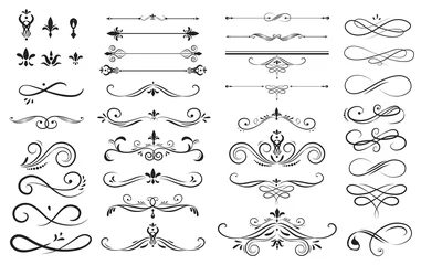 Foto op Plexiglas Collection set of label ornament vector illustration © Rawpixel.com