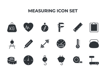 measuring set icon, isolated measuring set sign icon, vector illustration