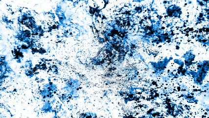 Cobalt Abstract Wallpaper. Azure Watercolor Template. Navy Grunge Decoration. Blue Texture Canvas. Paint Poster. Design Artistic. Art Artwork. Splash Light.