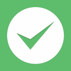 Check marks, Tick marks, Accepted, Approved, Yes, Correct, Ok, Right Choices, Task Completion, Voting. - vector mark symbols in green. Isolated icon.