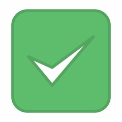 Check marks, Tick marks, Accepted, Approved, Yes, Correct, Ok, Right Choices, Task Completion, Voting. - vector mark symbols in green. Isolated icon.