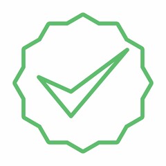 Check marks, Tick marks, Accepted, Approved, Yes, Correct, Ok, Right Choices, Task Completion, Voting. - vector mark symbols in green. Isolated icon.