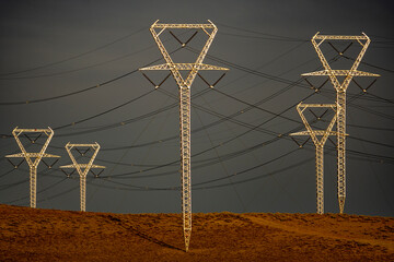 power lines through the high desert