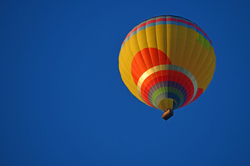 Hot Air Balloon in a deep blue sky