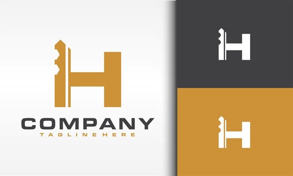 letter H key logo